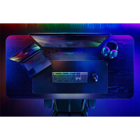 Razer DeathStalker V2 Pro, Volle Größe (100%), USB + RF Wireless + Bluetooth, Optical key switch, QWERTY, RGB-LED, Schwarz