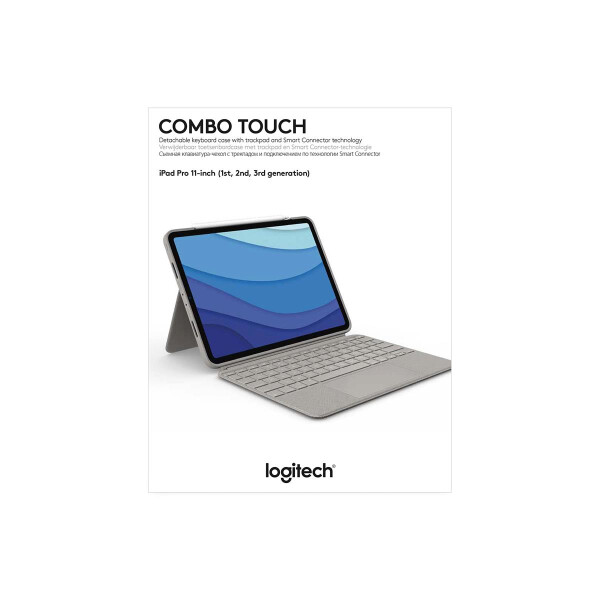 Logitech Combo Touch, Spanisch, Trackpad, 1,8 cm, 1 mm, Apple, iPad Pro 11" (4th gen) (A2759, A2435, A2761, A2762) , iPad Pro 11-inch (3rd gen) (A2377, A2459,...