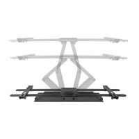 Equip Neig-/schwenkbare TV-Wandmontagehalterung - 37 bis 80 Zoll - 2,03 m (80") - 200 x 200 mm - 600 x 400 mm - -15 - 5° - Kunststoff - Edelstahl - Schwarz