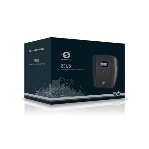 Conceptronic ZEUS03E, Line-Interaktiv, 1,2 kVA, 720 W, 220 V, 240 V, 220 V