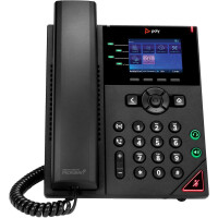 HP POLY OBi VVX 250 IP Telefon mit 4 Leitungen und PoE-fähig, IP-Telefon, Schwarz, Kabelgebundenes Mobilteil, 4 Zeilen, LED, 7,11 cm (2.8")