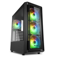 Sharkoon TK4 RGB - Midi Tower - PC - Schwarz - ATX -...
