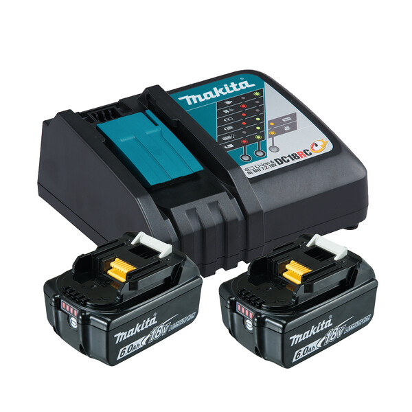 Makita 199480-6, Batterie- & Ladegerät-Set, Lithium-Ion (Li-Ion), 6 Ah, 18 V, Makita, 2 Stück(e)