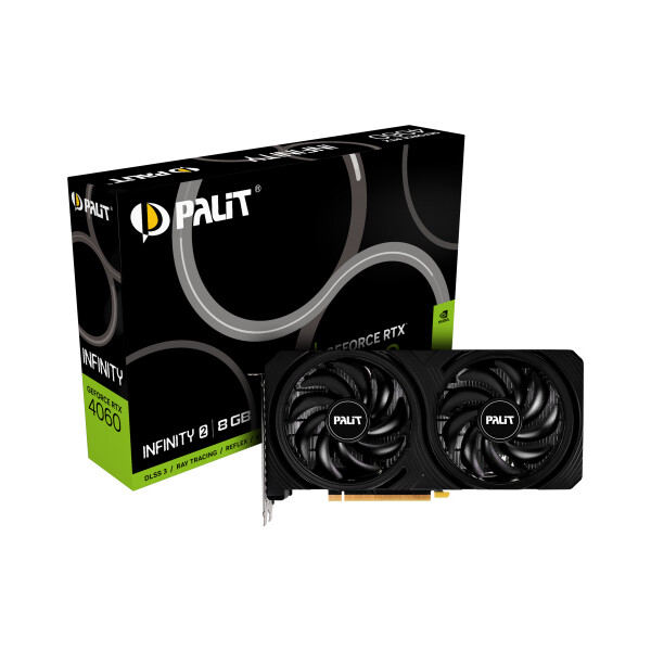 Palit NE64060019P1-1070L, GeForce RTX 4060, 8 GB, GDDR6, 128 Bit, PCI Express 4.0, 2 Lüfter