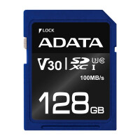 ADATA ASDX128GUI3V30S-R, 128 GB, SDXC, Klasse 10, UHS-I,...