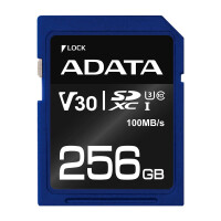 ADATA ASDX256GUI3V30S-R, 256 GB, SDXC, Klasse 10, UHS-I,...