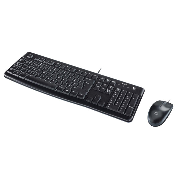 Logitech LGT-MK120-US, Kabelgebunden, USB, Mechanischer Switch, QWERTY, Schwarz, Maus enthalten