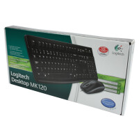 Logitech LGT-MK120-US, Kabelgebunden, USB, Mechanischer Switch, QWERTY, Schwarz, Maus enthalten