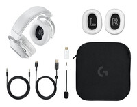 Logitech G PRO X 2, Verkabelt & Kabellos, Gaming, 20 - 20000 Hz, 345 g, Kopfhörer, Schwarz, Weiß