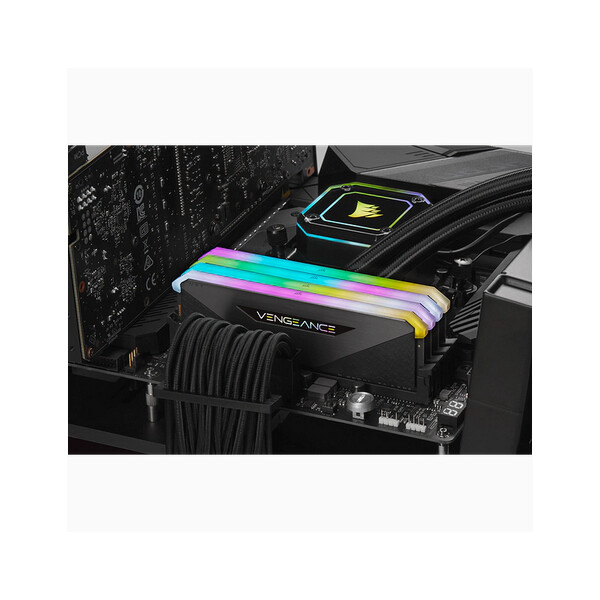 Corsair Vengeance RGB CMN32GX4M2Z3600C18, 32 GB, 2 x 16 GB, DDR4, 3600 MHz, 288-pin DIMM, Schwarz