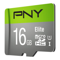 PNY Elite microSDHC 16GB, 16 GB, MicroSDHC, Klasse 10,...