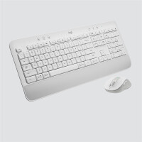 Logitech Signature MK650 Combo For Business, Volle Größe (100%), Bluetooth, Membran Key Switch, QWERTZ, Weiß, Maus enthalten