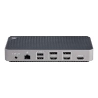 StarTech.com USB-C Dreifach Monitor Dockingstation - HDMI/DP Dreifach 4k USB-C Dock - 5x USB Hub - GbE - 100W PD - Universelle Multi Monitor Dockingstation - Thunderbolt 3/4 Kompatibel, Kabelgebunden, USB 3.2 Gen 2 (3.1 Gen 2) Type-C, 100 W, 3,5 mm, 10BAS