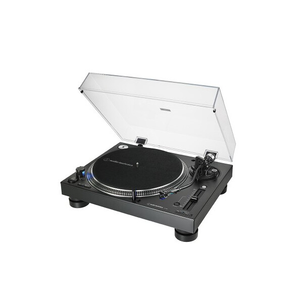 Audio-Technica AT-LP140XPBK, Direkt angetriebener DJ-Plattenspieler, 33 1/3,45,78 RPM, -8 - 16%, 0,2%, 50 dB, Manuell