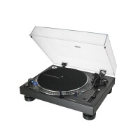 Audio-Technica AT-LP140XPBK, Direkt angetriebener DJ-Plattenspieler, 33 1/3,45,78 RPM, -8 - 16%, 0,2%, 50 dB, Manuell