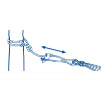 Amazonas AZ-3025000, Aufhänge-Set, Silber, 150 kg, Galvanisiertes Stahl, Kunststoff, 3200 mm, 600 g