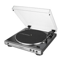 Audio-Technica AT-LP60XUSB, Audio-Plattenspieler mit Riemenantrieb, Vollautomatisch, Grau, Metallisch, Aluminium, 33 1/3,45 RPM, DC-Servomotor