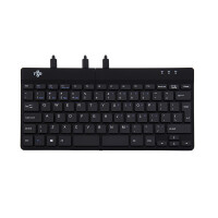 R-Go Tools Split Ergonomische Tastatur R-Go Break mit Pausensoftware, ergonomische geteilte Tastatur, QWERTY (US), Kabelgebunden, Schwarz, Mini, Kabelgebunden, USB, QWERTY, Schwarz