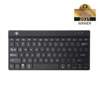 R-Go Ergonomische Tastatur R-Go Compact Break - kompakte Tastatur mit Pausensoftware - QWERTY (US) - Bluetooth - Schwarz - 75% - Kabellos - Bluetooth - Membran Key Switch - QWERTY - Schwarz