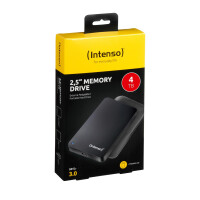 Intenso Memory Drive, 4000 GB, 2.5 Zoll, 2.0/3.2 Gen 1 (3.1 Gen 1), 5400 RPM, Schwarz