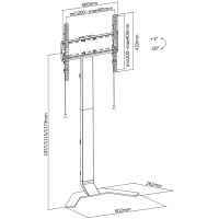 Techly ICA-TR47 - Weiß - 40 kg - 177,8 cm (70") - 400 x 400 mm - -10 - 3° - 602 mm