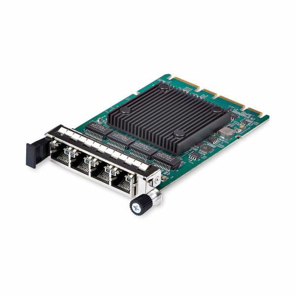 StarTech.com 4-Port Gigabit Netzwerkkarte, OCP 3.0 Server NIC mit Intel® I350, SFF 4C+ Kompatibel/PCI Express 3.0/PXE/9K/VLAN, Open Compute Project Ethernet NIC/LAN Adapter, Eingebaut, Kabelgebunden, OCP 3.0, Ethernet, 1000 Mbit/s, Schwarz, Grün