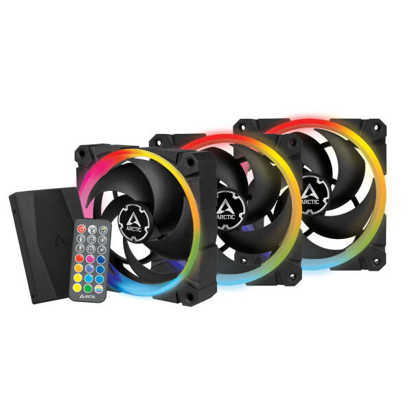 Arctic BioniX P120 A-RGB 120 mm Lüfter optimiert für statischen Druck mit A-RGB, Ventilator, 12 cm, 2300 RPM, 0,45 Sone, 48 cfm, 81,55 m³/h