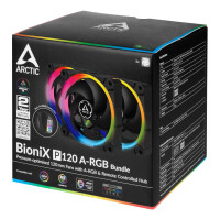 Arctic BioniX P120 A-RGB 120 mm Lüfter optimiert für statischen Druck mit A-RGB, Ventilator, 12 cm, 2300 RPM, 0,45 Sone, 48 cfm, 81,55 m³/h