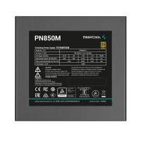 Deepcool PN850M, 850 W, 100 - 240 V, 50/60 Hz, 10 - 5 A, Aktiv, 110 W