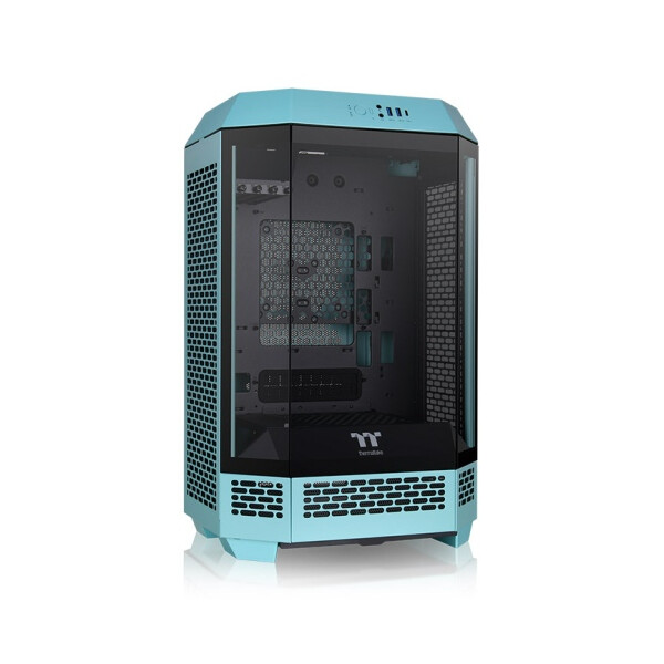 Thermaltake 300 Turquoise, Micro Tower, PC, Türkis, micro ATX, Mini-ATX, SPCC, Heimbüro