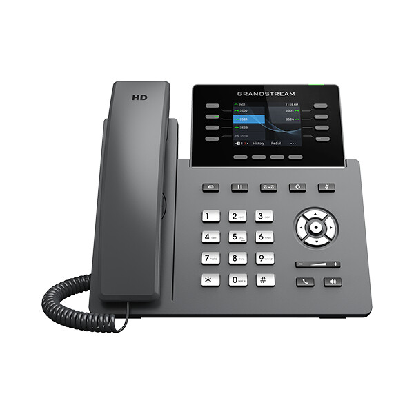 Grandstream GRP2624, IP-Telefon, Schwarz, Kabelgebundenes Mobilteil, Im Band, Außerhalb des Bandes, SIP-Info, Supervisor, Benutzer, 8 Zeilen