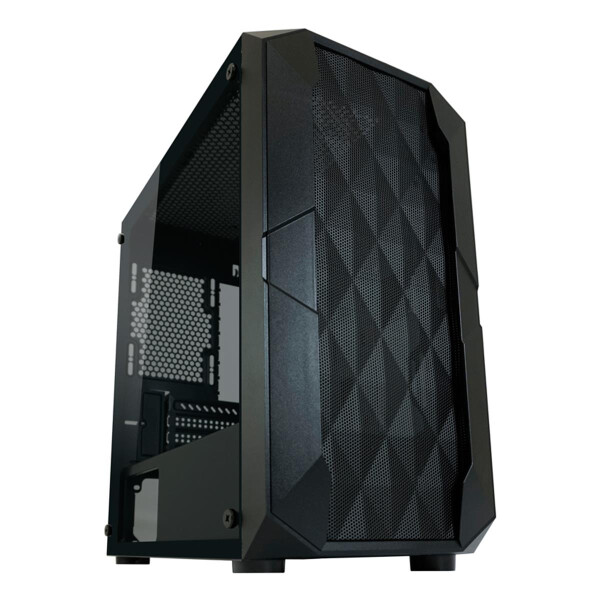 LC-Power Gaming 712MB, Micro Tower, PC, Schwarz, micro ATX, Mini-ITX, Metall, Kunststoff, Gehärtetes Glas, 16 cm