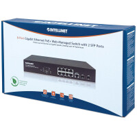 Intellinet 8-Port Gigabit Ethernet PoE+ Web-Managed...