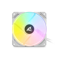 Sharkoon Lüfter 120*120*25 Rebel F50 PWM ARGB weiß - Gehäuse-Lüfter - 600 rpm
