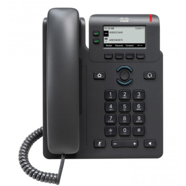 Cisco 6821, IP-Telefon, Schwarz, Kabelgebundenes Mobilteil, Tisch/Wand, 2 Zeilen, Digital