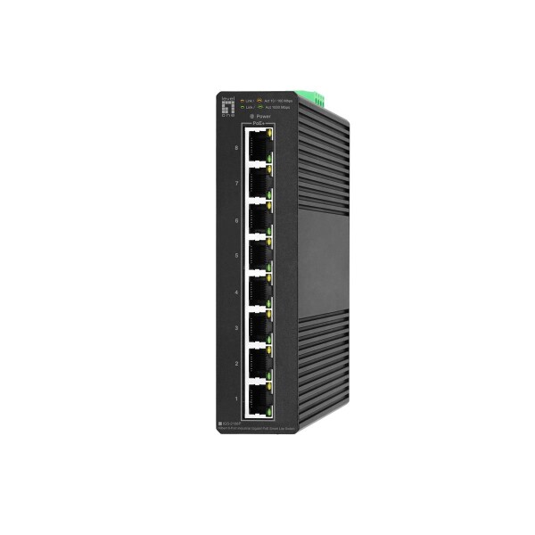 LevelOne Switch 8x GE IGS-2108P 8xPoE Outputs schwarz - Switch - 1 Gbps