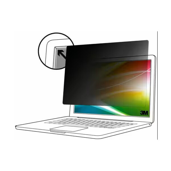 3M Bright Screen Blickschutzfilter für 14in Laptop, 16:9, BP140W9B, 35,6 cm (14"), 16:9, Laptop, Rahmenloser Blickschutzfilter, Glänzend/Matt, Anti-Glanz, Anti-Strahlung