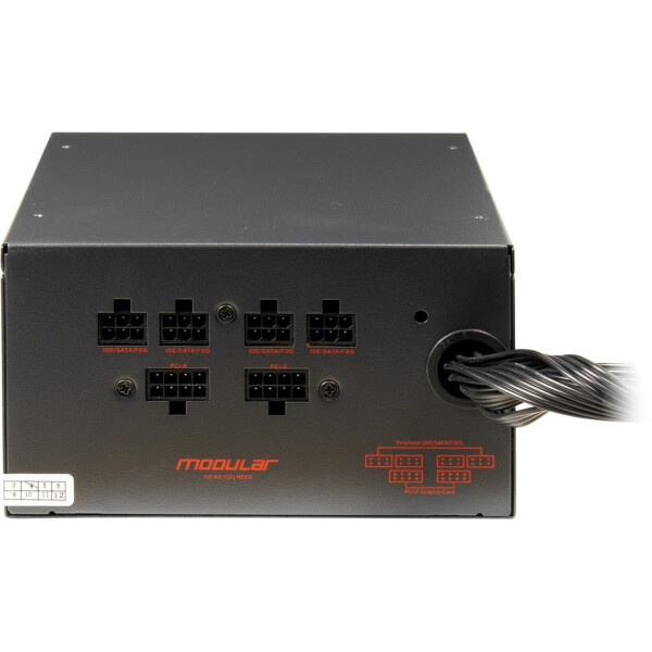 Inter-Tech HiPower SP-750CM, 750 W, 60 A, 20+4 pin ATX, Semi-Modular, PC, ATX