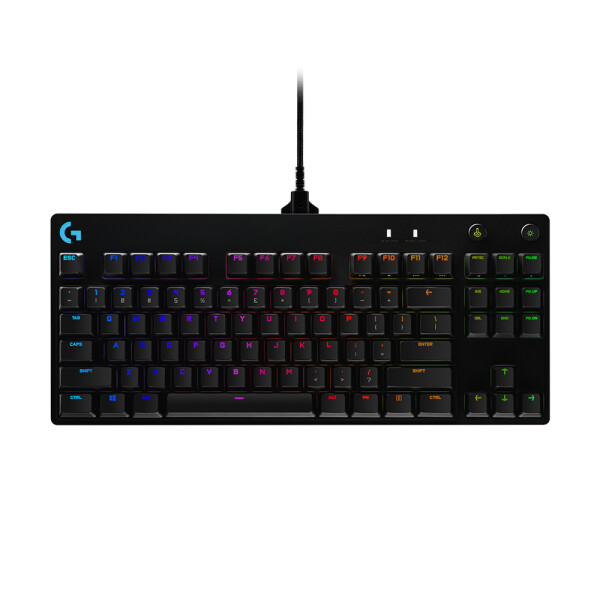 Logitech G Pro Gaming, Kabelgebunden, USB, Mechanischer Switch, QWERTY, RGB-LED, Schwarz