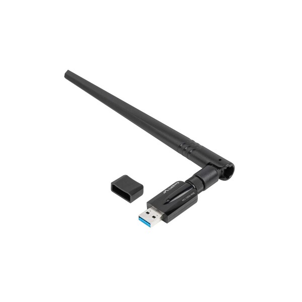 Lanberg NC-1200-WIE - Eingebaut - Kabellos - USB - WLAN - 1200 Mbit/s - Schwarz