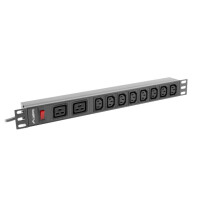 Lanberg PDU-02I1908I-0200-C20-BK, 1U, Einphasig,...