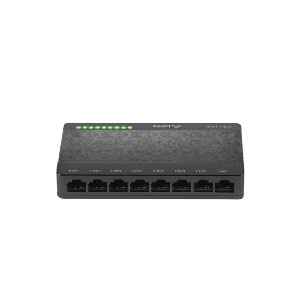 Lanberg DSP1-1008, Unmanaged, Gigabit Ethernet (10/100/1000), Vollduplex