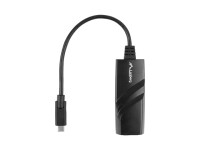 Lanberg NC-1000-02 - USB Typ-C - RJ-45 - Schwarz - 1...
