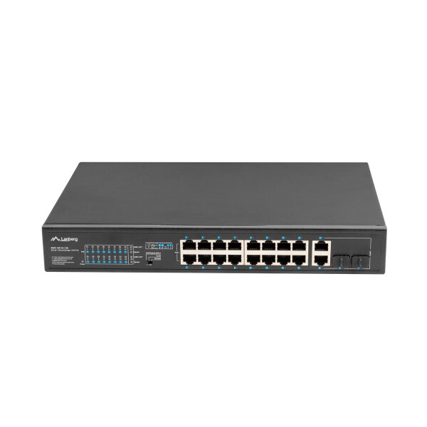 Lanberg RSFE-16P-2C-150, Unmanaged, Gigabit Ethernet (10/100/1000), Power over Ethernet (PoE), Rack-Einbau, 1U