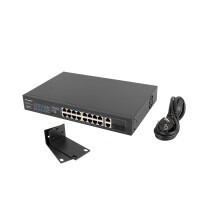 Lanberg RSFE-16P-2C-150, Unmanaged, Gigabit Ethernet...