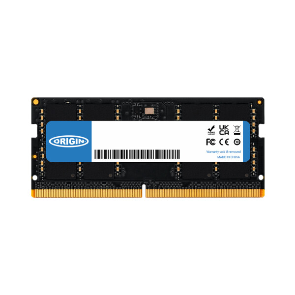 Origin Storage 16GB DDR5 4800MHz SODIMM 1Rx8 Non-ECC 1.1V, 16 GB, 1 x 16 GB, DDR5, 4800 MHz, 262-pin SO-DIMM