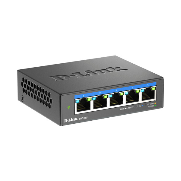 D-Link 5-Port 2.5G Multi-Gigabit Desktop Switch, Unmanaged, L2, 2.5G Ethernet (100/1000/2500)