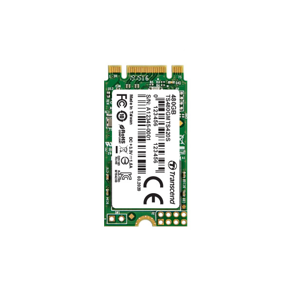 Transcend 420S, 480 GB, M.2, 530 MB/s, 6 Gbit/s