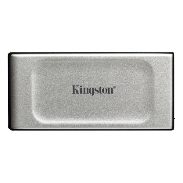 Kingston 500G Tragbare SSD XS2000, 500 GB, USB Typ-C, 3.2 Gen 2 (3.1 Gen 2), 2000 MB/s, Schwarz, Silber