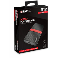 EMTEC X200, 512 GB, USB Typ-C, 3.2 Gen 1 (3.1 Gen 1), 450...